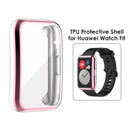 TPU Protector Case Anti Scratches Full Cover for Huawei Watch Fit (Pink) Newly