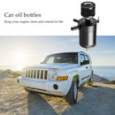 Reservoir Oil Fuel Catch Can Kit 2 Port Oil Tank w/ Drain Valve Breather Filter