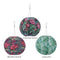 8 inch LED Solar Lantern Waterproof Pendant Decor (Tropical Rain Forest A)
