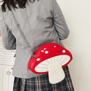 Funny Mushroom Shape Messenger Shoulder Bag Cute Cartoon Girl Cross Body Satchel
