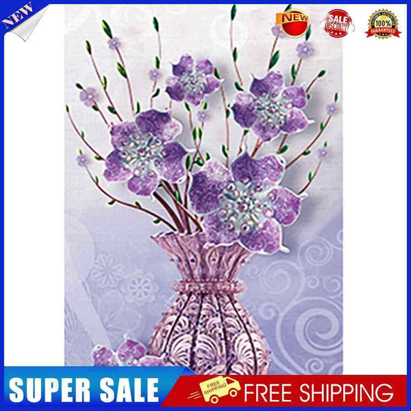 Mosaic Part Drill Special Shaped DIY Flowers Vase Picture 5D Diamond Painting