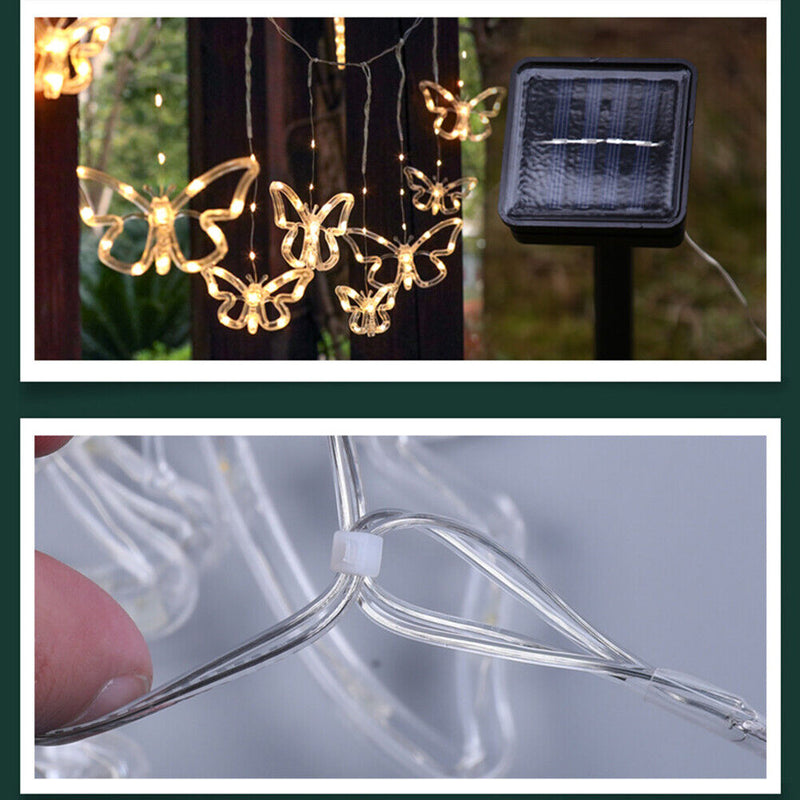 Solar Butterflies Led Lighting Strings Create Atmosphere for Holiday Party