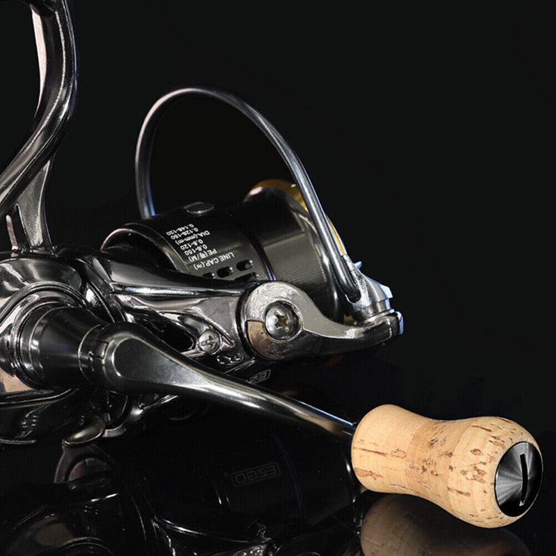 Fishing Reel Handle Knob DIY Cork Grip Replacement for Baitcasting (Black) Newly