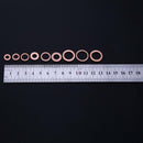200pcs Kupfer-Unterlegscheibe Dichtung flach legen Ring Sortiment Dichtungssatz