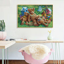 Diamond Painting DIY Cartoon bear Full Drill Round Wall Picture