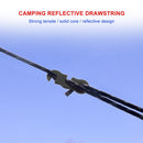 4pcs Wind Rope with Hooks Buckle for Outdoor Camping Hiking Tents (Black) Newly