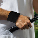 Wrist Sweatband Strap Running Safety Wrist Support for Fitness (Black) Newly