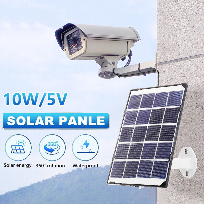 Solar Charging Panel with Charging Cable for Outdoor Security Surveillance