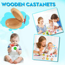 1pcs Spanish Flamenco Wooden Castanets Percussion Rhythm Musical Instrument*