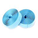 2PCS Cycling Road Bike Sports Cork Handlebar Tape+ 2 Bar plug blue Newly