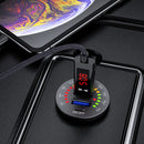 Car Motorcycle Dual USB Charger QC3.0 Power Socket with Switch + Wires Newly