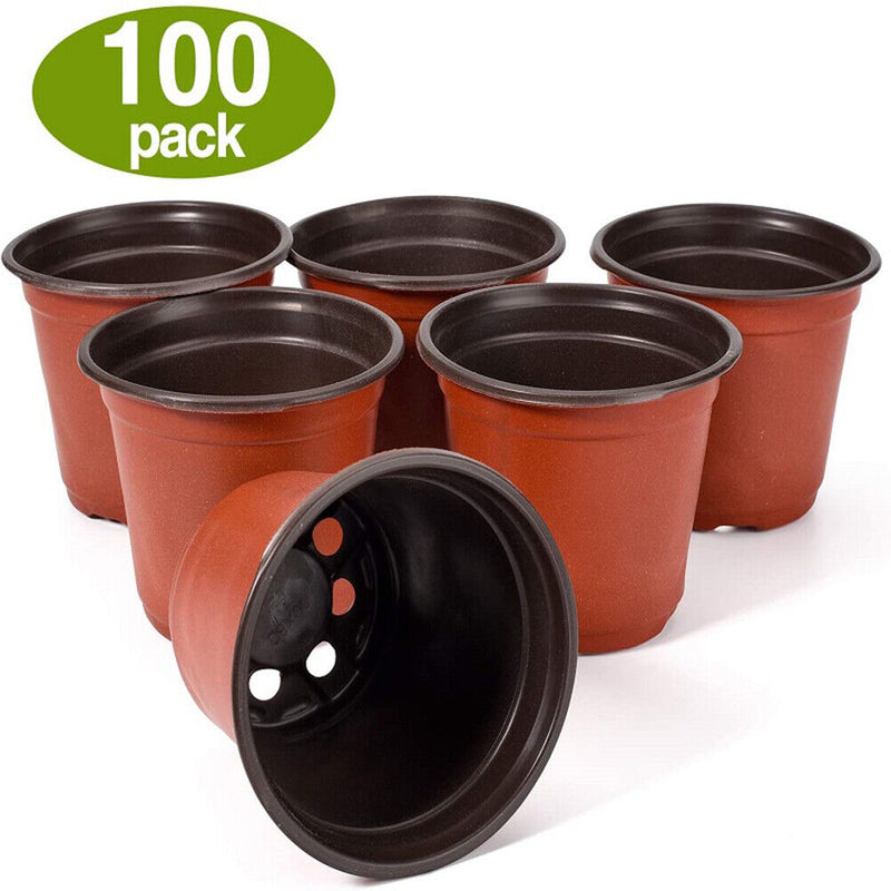 Plastic Gardening Grow Flower Pot Growing Planter Seeds Nursery Planting Holder