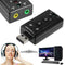 USB PC Laptop To Mic Speaker Headphone 7.1 Channel Audio Adapter Card Sound E1G9