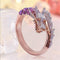 Engagement Crystal Wedding Band Rings Dragon Rings Gothic Rhinestone Zircon
