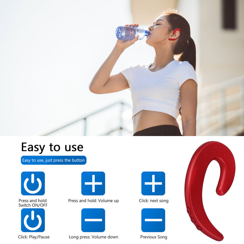 Bone Conduction Headphones - Bluetooth-compatible 4.1 Headset with Microphone