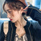 Zircon Big Circle Drop Dangle Stud Crystal Round Hoop Earrings Round Shape