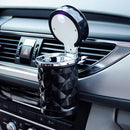 Car Ashtray with LED Lights Auto Cigarette Container Holder Box (Black) Newly