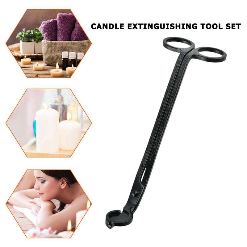 Wick Trimmer Steel Candle Snuffer Cutter Oil Lamp Trim Scissors (Black) Newly