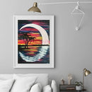 5D DIY Full Drill Diamond Painting Moon Cross Stitch Mosaic Kit Home Wall Arts