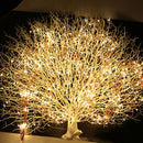 Fairy Lights Solar Christmas Tree Party Indoor Garden Decor (Warm 100LED) Newly