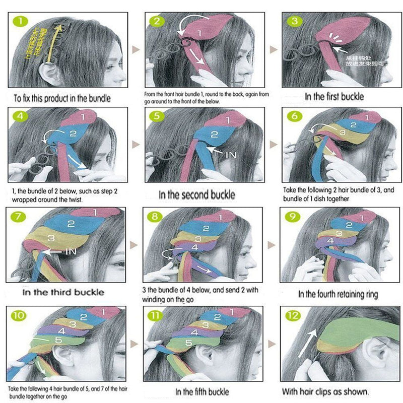 Women French Trendy Styling Accessories Hair Braider Hook Braiding Tool Weave