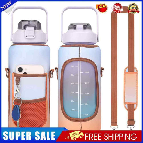 #A 2L Water Bottle Kettle Handheld Water Cups with Adjustable Shoulder Straps