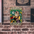 Gardener Cat Retro Metal Plate Tin Sign Plate Wall Art Home Decor Iron Painting