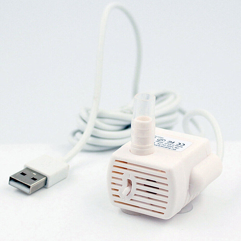 Pet Cat Water Dispenser Pump USB Fish Tank Aquarium Drinking Fountain Pump Newly