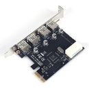 4 Port USB PCIE Expansion Card PCI Express PCIe USB 3.0 High Speed Hub Adapter