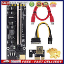 6Ver 009S Plus PCIe Riser PCI Express 1x to 16X Adapter SATA 15Pin to 6Pin