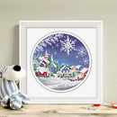 DIY 11CT Cross Stitch Stamped Winter Scenery Needlework Kit 35x35cm (5256) Newly