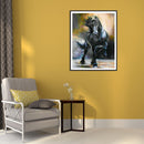 Oil Paint By Numbers Wall Art Posters Black Horse Picture Decoration Art Craft