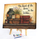 Kitchen Cooker Oil Paint by Numbers Hand Painted Frameless Picture Home Ornament