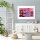 Diamond Painting 5D Full Round Drill Mosaic DIY Peach Blossom View Art Decor Kit