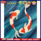 Oil Paint By Numbers Koi Fish Frameless Picture Craft Kit for Home Living Room