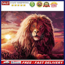 DIY Diamond Painting Lion Full Round Drill Mosaic Art Picture Home Decor Craf