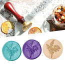 Retro Wax Seal Plant Wood Handle Sealing Wax Stamp for DIY Envelope (C184) Newly