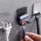 Self-adhesive Stainless Steel Double Hooks Bathroom Shaver Holder Hanger