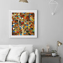 Oil Paint By Numbers Different Color Tree Frameless Picture Craft Kit for Home
