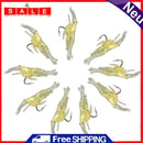 9pcs 4cm that attracts with worm soft shrimp fishing bait artificial bait hooks