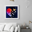 DIY Oil Paint by Numbers Half Heart Butterfly Hand Painted Acrylic Drawing