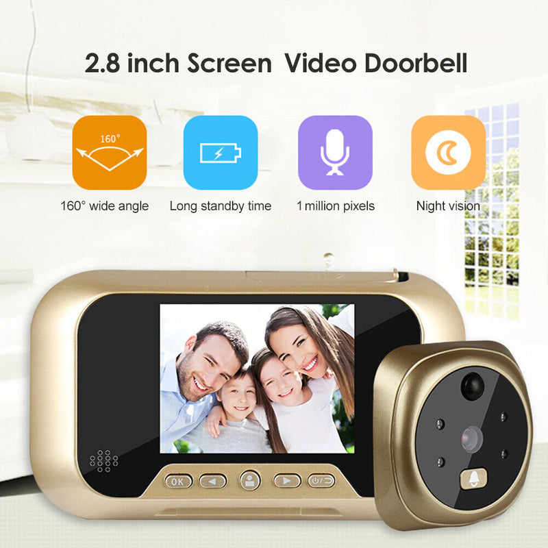 2.8 inch LCD Digital Doorbell Motion Sensor Door Camera Viewer Door Bell