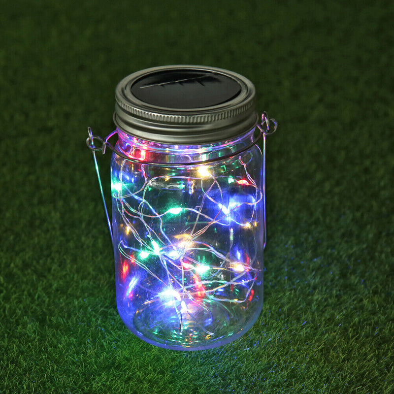LED Solar Bottle Night Lamp Fairy String Light Mason Jar Lid Lamp (Colorful