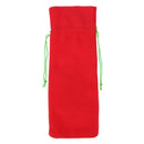 Christmas Red Wine Bottle Cover Bags with Green Bow Embroidery Pattern(Tree
