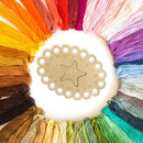 3pcs Wooden Carved Cross Stitch Thread Board(Starfish)