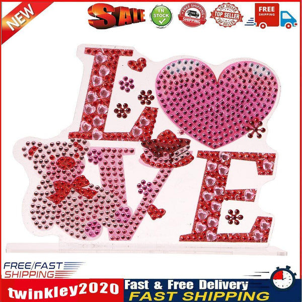 Handmade DIY Diamond Painting 5D Valentine Day Acrylic Decoration (CB017) Newly