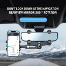 360° Rotatable And Retractable Car Phone Holder Multifunctional Rearview Mirror`