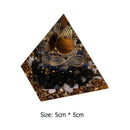 Ogan Pyramid Handmade Crushed Stone Crystal Energy Pyramid Jewelry (D)