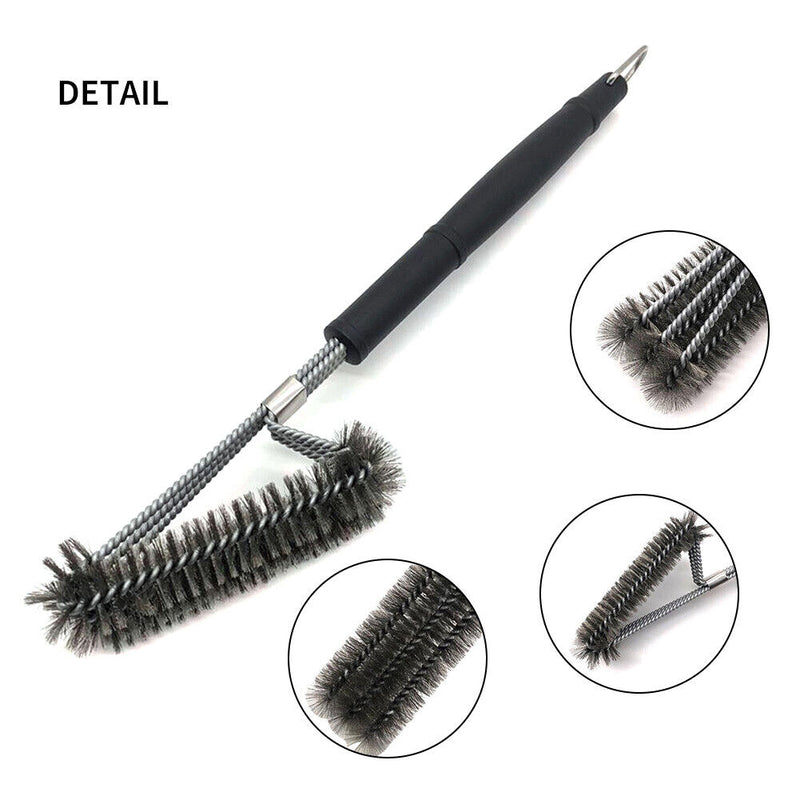 18 inch BBQ Grill Barbecue Cleaning Brush Stainless Steel Kitchen Cooking Too