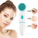 Waterproof 2 in 1 Silicone Electric Facial Cleanser Face Pore Cleansing Brush